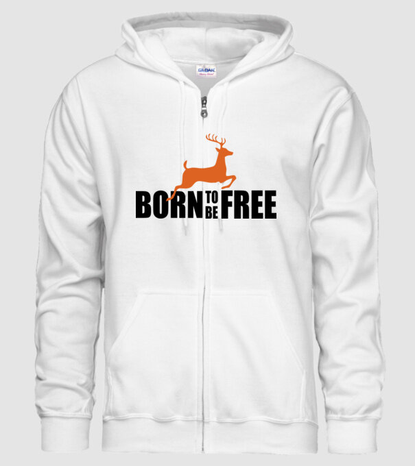 born to be freee model alb pe tricou
