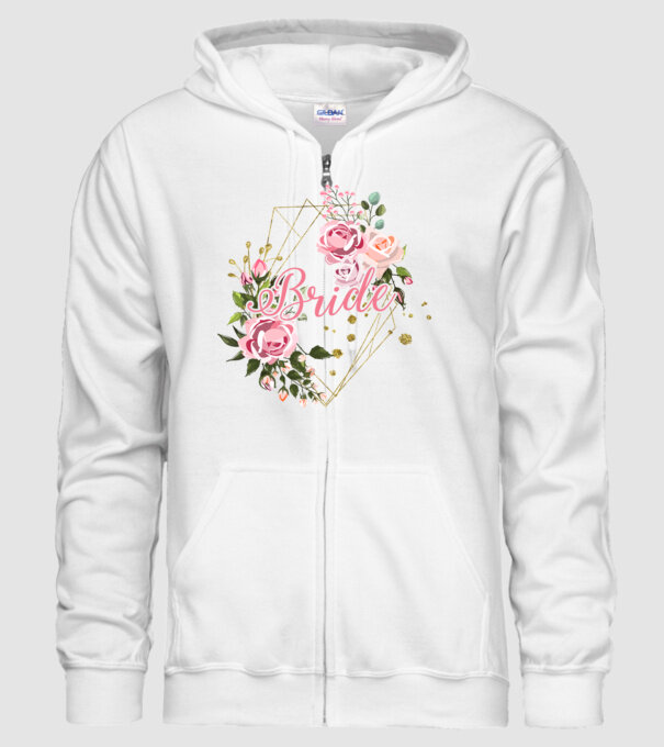 BRIDE roses floral model alb pe tricou