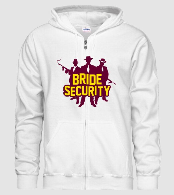 Bride Security model alb pe tricou