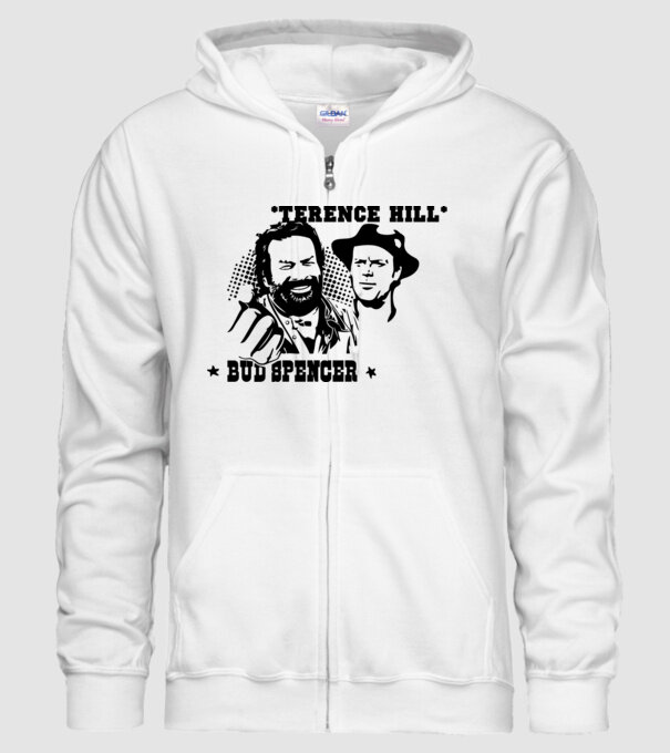 Bud Spencer Terence Hill model alb pe tricou