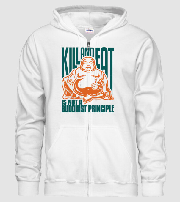 buddhist principle model alb pe tricou