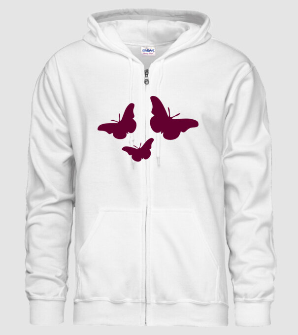 Butterflies model alb pe tricou
