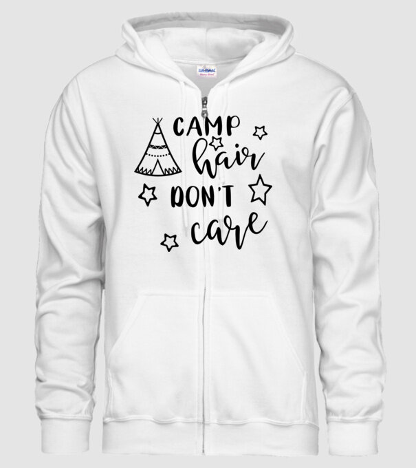 Camp hair teepee model alb pe tricou