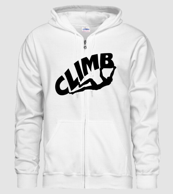 climb model alb pe tricou