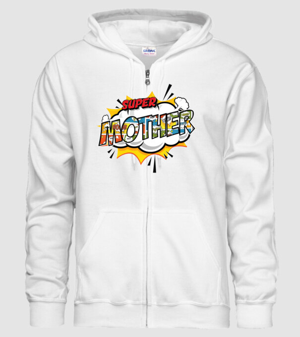 Comic Mother model alb pe tricou