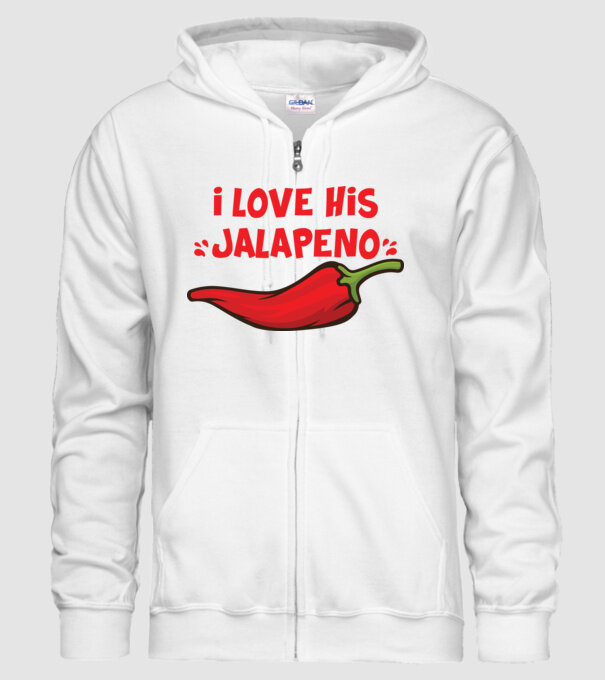 Couple JALAPENO model alb pe tricou