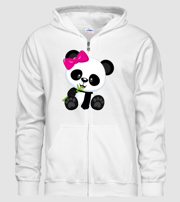 cute panda girl model alb pe tricou