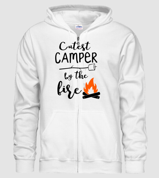 Cutest camper model alb pe tricou