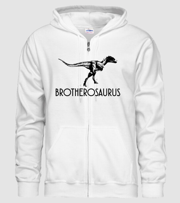Familia de dinozauri Brotherosaurus model alb pe tricou
