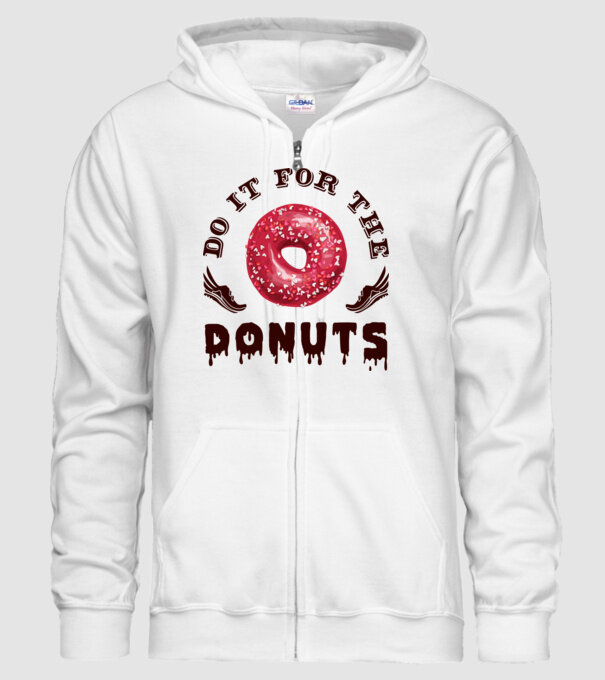 Do it for the donuts model alb pe tricou
