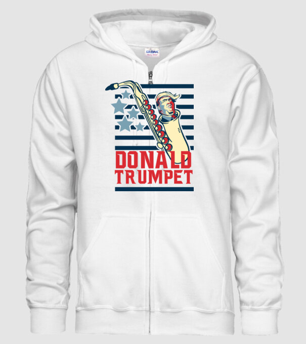 donald trumpet yoh model alb pe tricou