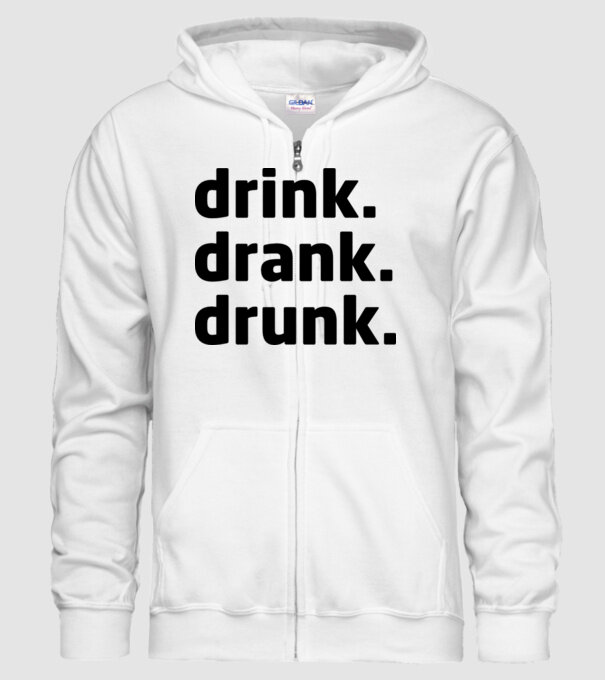 drink drank drunk model alb pe tricou