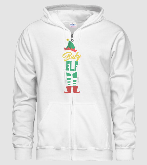Elf family baby model alb pe tricou