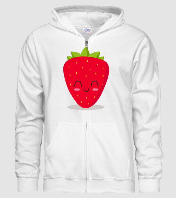 Căpșuni model alb pe tricou