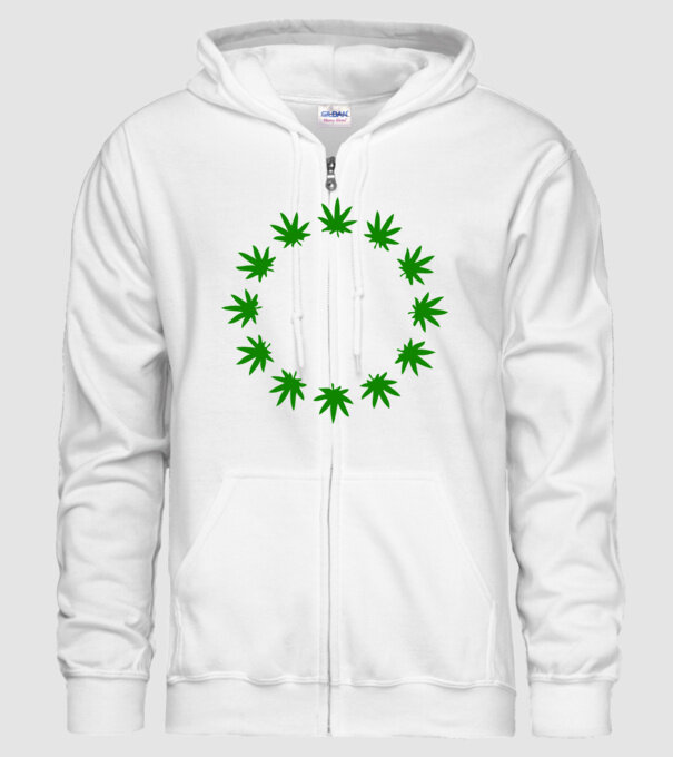 Euro marihuana model alb pe tricou