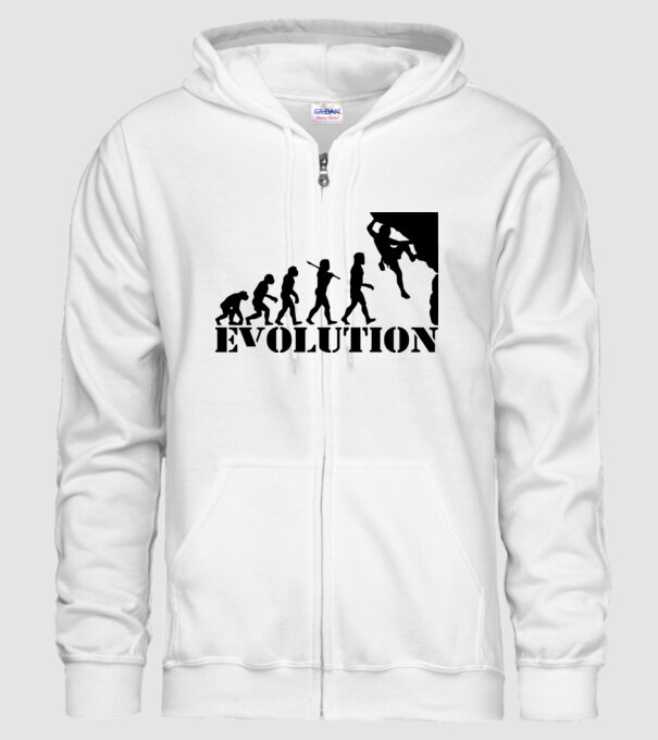 Evolution model alb pe tricou