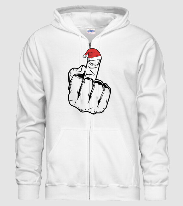 f u christmas model alb pe tricou