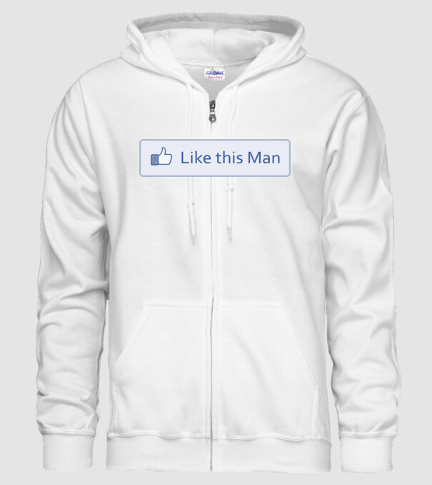Like this man model alb pe tricou