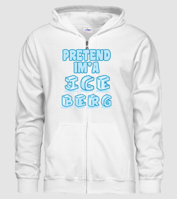 Iceberg carnaval model alb pe tricou