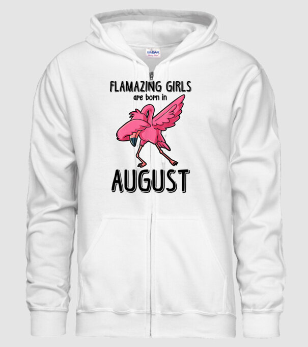 Flamazing girls are born in august black model alb pe tricou