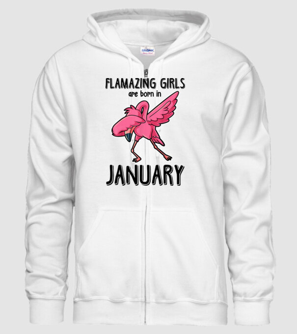 Flamazing girls are born in january black model alb pe tricou