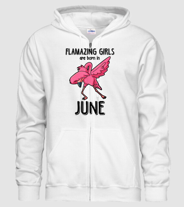 Flamazing girls are born in june black model alb pe tricou