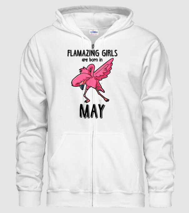 Flamazing girls are born in may black model alb pe tricou