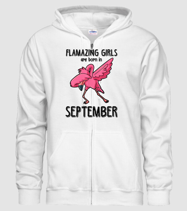 flamazing girls are born in september black model alb pe tricou
