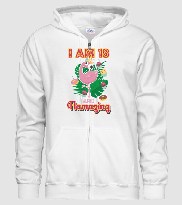 FLAMAZING Birthday 18 Years old model alb pe tricou