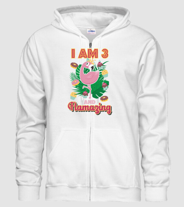 FLAMAZING Birthday 3 Years old model alb pe tricou