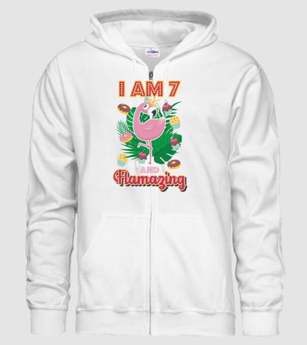 FLAMAZING Birthday 7 Years old model alb pe tricou
