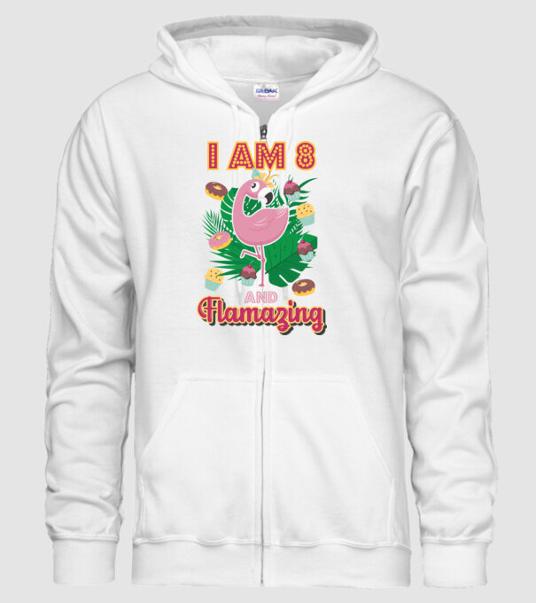 FLAMAZING Birthday 8 Years old model alb pe tricou