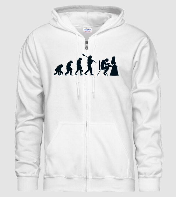 Game evolution model alb pe tricou