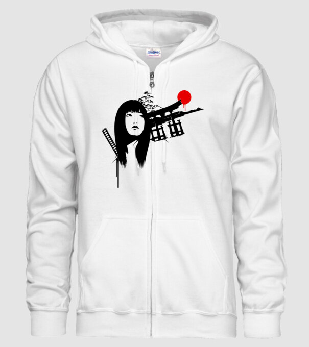 Gheișă model alb pe tricou