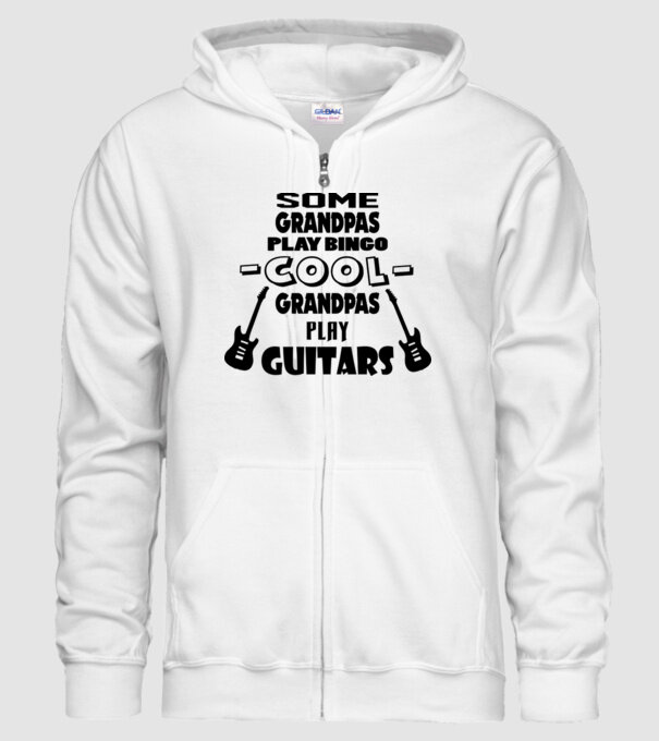 Bunic chitarist model alb pe tricou