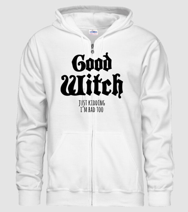 Good Witch tricou cuplu model alb pe tricou