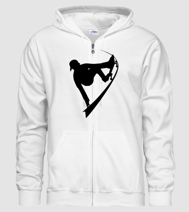 Skateboarder model alb pe tricou