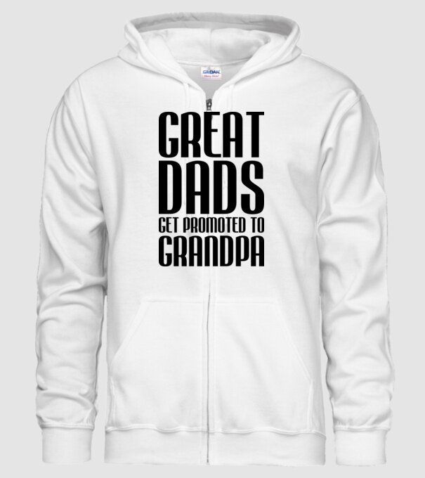 Great dads get promoted model alb pe tricou