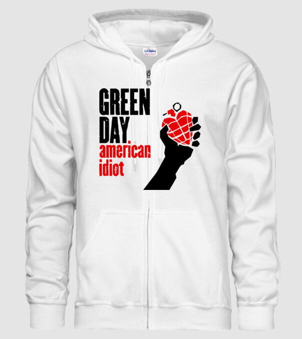 Greenday model alb pe tricou