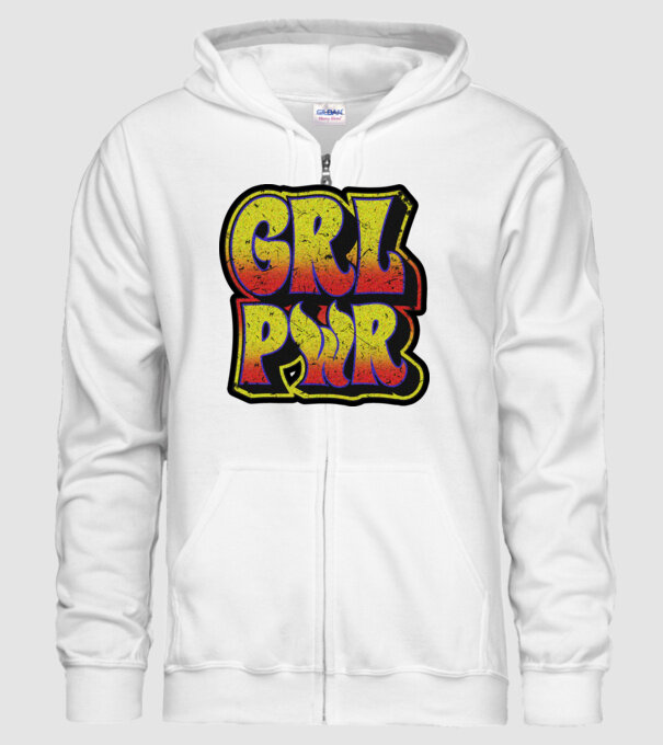 Girl power model alb pe tricou