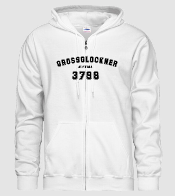 Grossglockner model alb pe tricou
