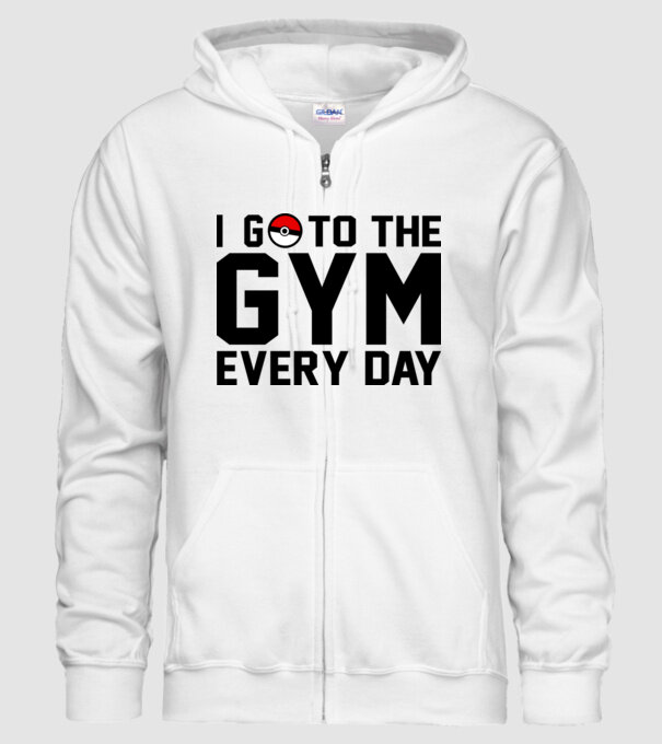 Gym every day model alb pe tricou