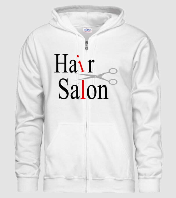 Hair Salon model alb pe tricou