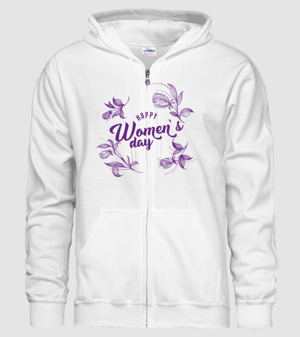'Happy women''s day' model alb pe tricou