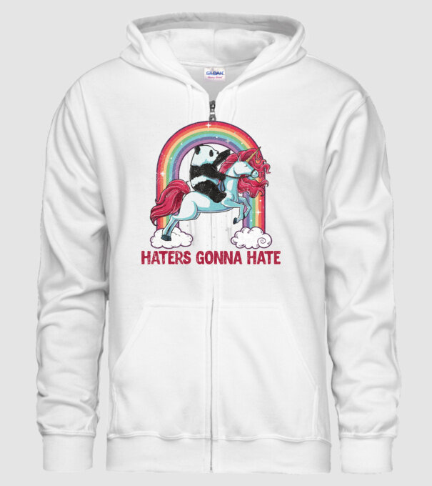 HATERS GONNA HATE model alb pe tricou