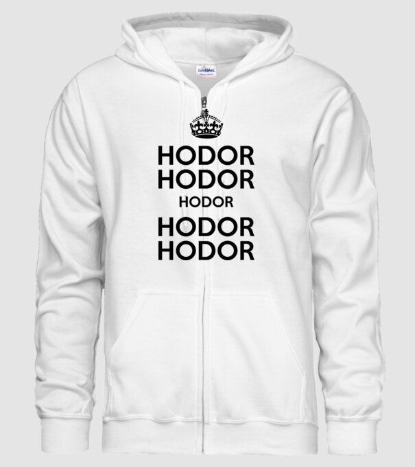 Hodor model alb pe tricou