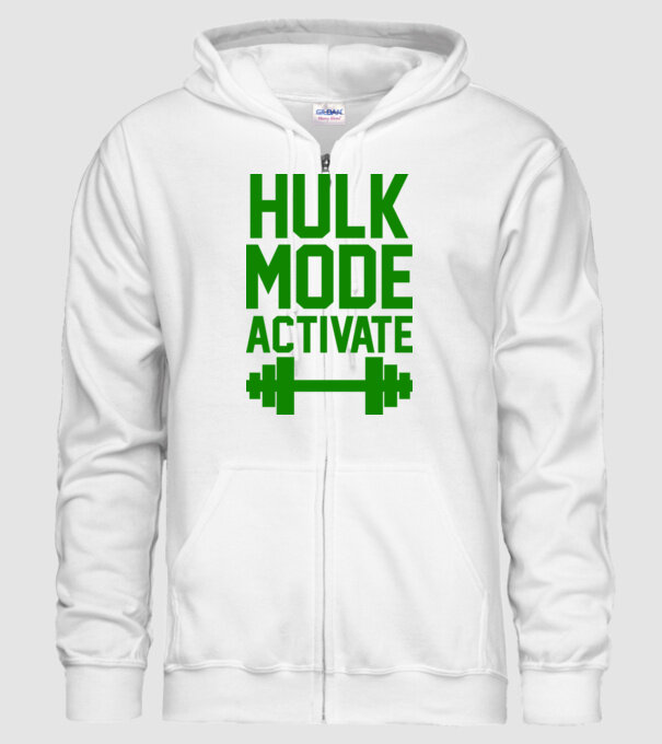 Hulk mode model alb pe tricou