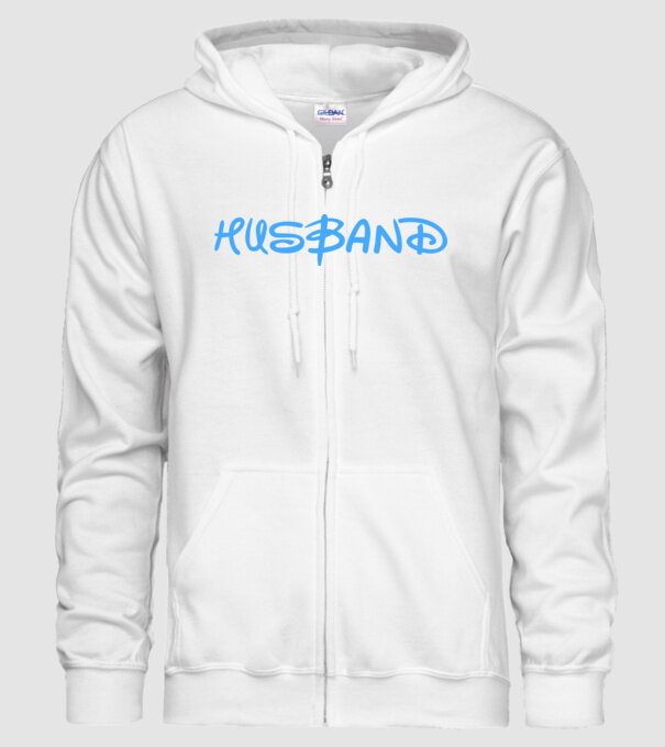 Husband model alb pe tricou