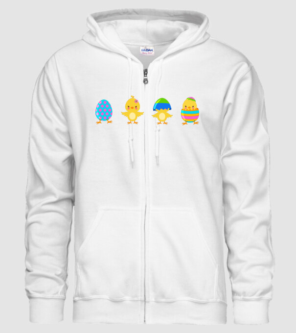 Paște numai pui model alb pe tricou