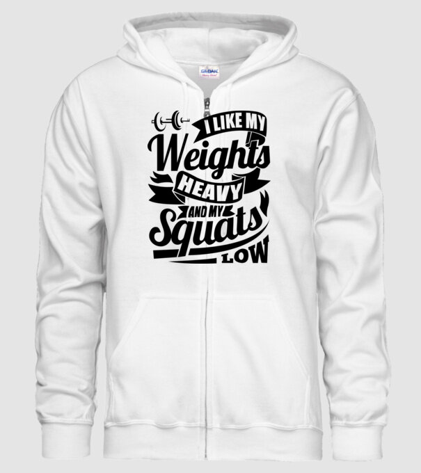 I like my weights model alb pe tricou